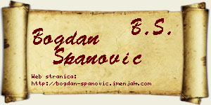 Bogdan Španović vizit kartica